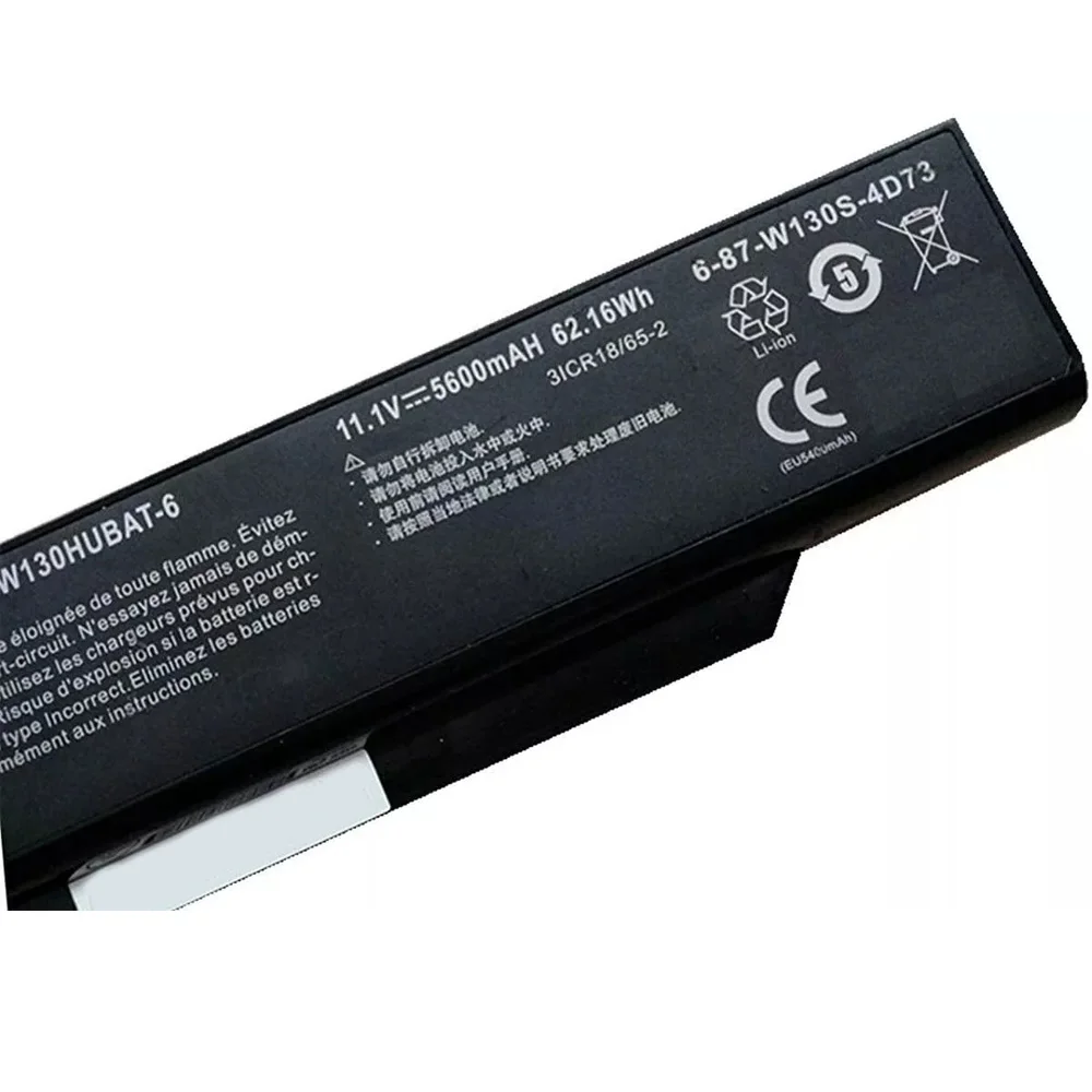 W130HUBAT-6 11 1 V 5600mAh 62.16Wh Аккумулятор для Clevo W130S W255CEW 6-87-W130S-4D72 6-87-W130S-4D7