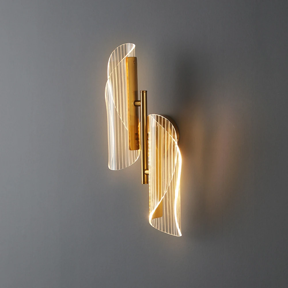 

Acrylic 3 Color LED Wall Lights For Living Room Bedroom Bedside Wall Lamp Foyer Entrance Corridor Interior Decorate Sconce Lamp