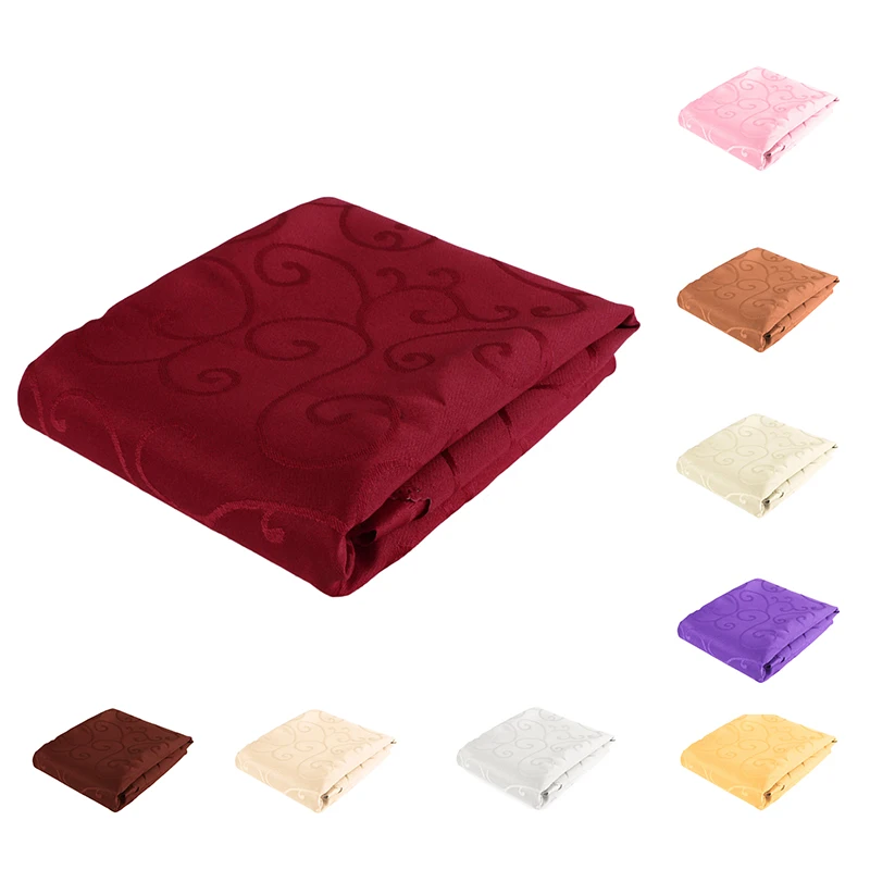 

40 Inch Round Table Cover Tablecloth Wedding Banquet Party Polyester Red Wine