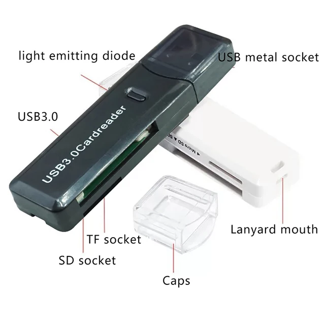 TF SD Card Reader USB 3.0 Cardreader Micro Sd Card To Usb Adaper Smart Card Reader Memory Lector De Tarjetas Laptop Accessories 5