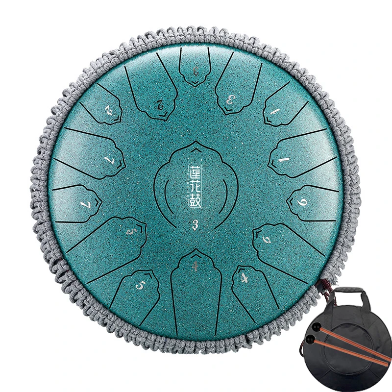 

Hluru Glucophone Steel Tongue Drum 14 inch 15 notes Tone Key C Ethereal Drum 12 Inch 13 Notes Hang Handpan Musical Instrument