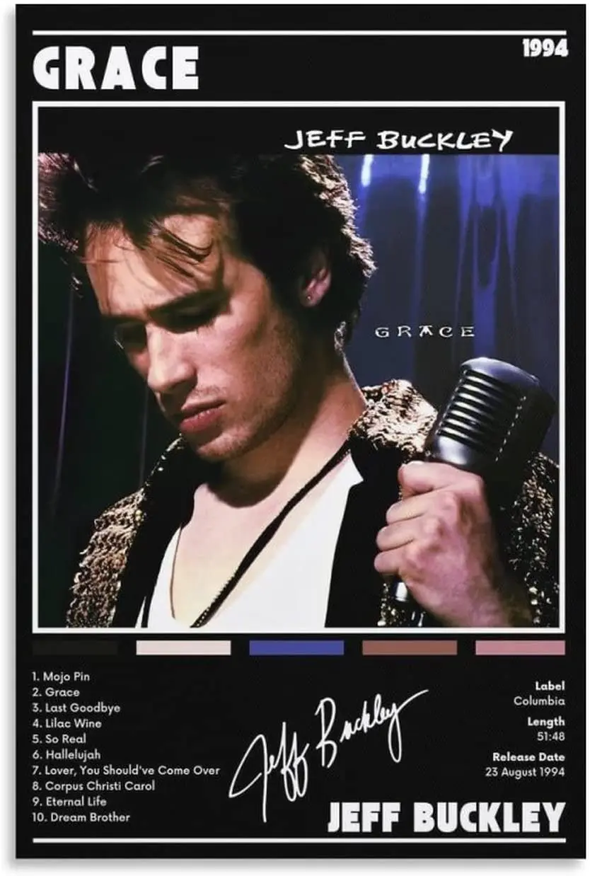 

Saccvh Jeff Buckley Grace ative Painting Gift Unframe Poster Wall Room Decor Vintage Mural Modern Funny Art Home No Frame