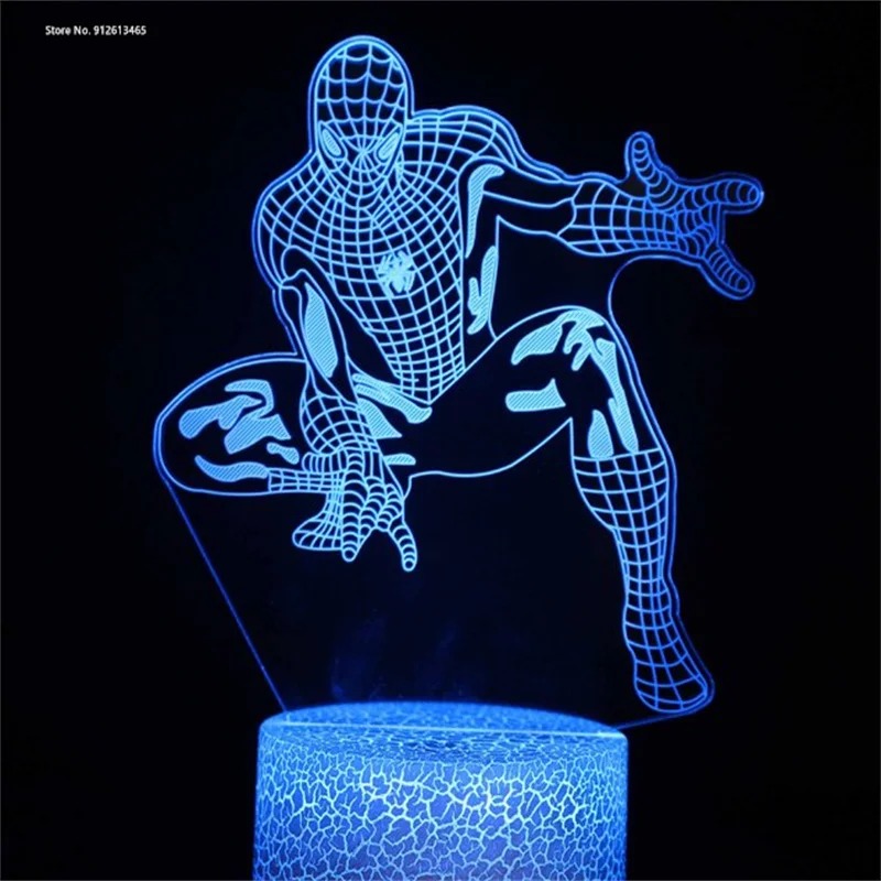 Креативный ночник Disney Человек-паук попросил меня ночсветильник 3D 7/16 цветов