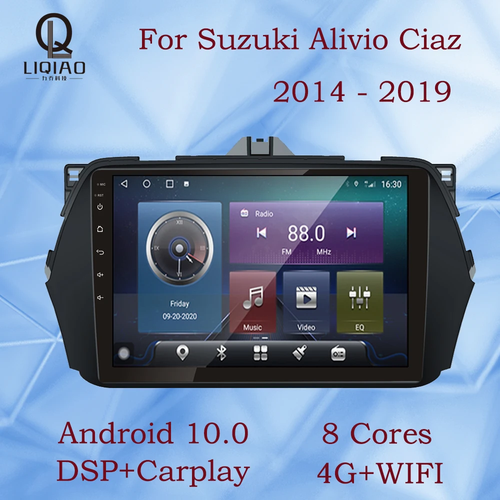 

9" IPS Touchscreen Car Multimedia Player for Suzuki Alivio Ciaz 2014 - 2019 Android 10 Carplay Navigation GPS Head Unit Stereo