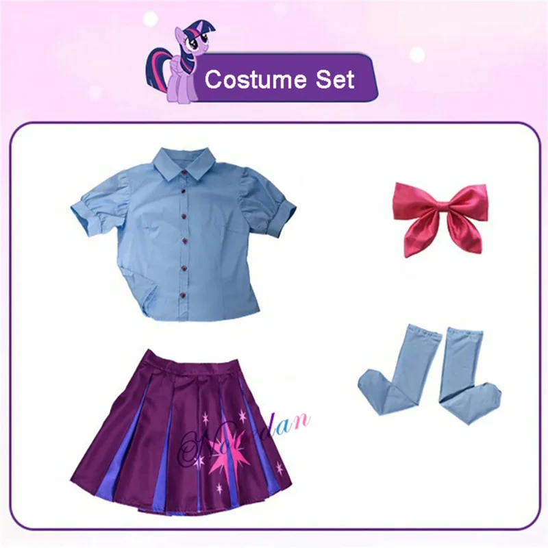 Аниме Twilight Sparkle платье для косплея Единорог принцесса день рождения человеческий