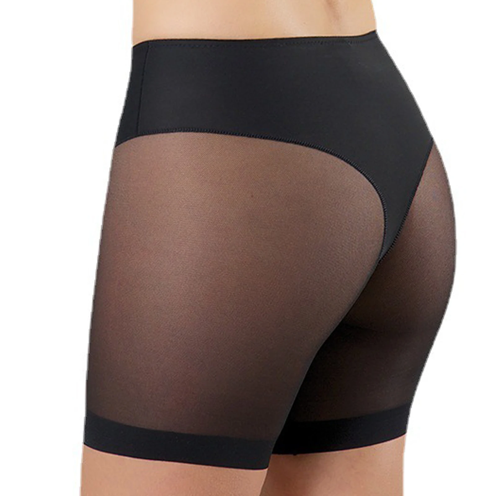 

Sexy Women See-through Mesh Patchwork Stretchy Shorts Body Shaper Slimming Tummy Control Compression Shapewear Thermal Underwear