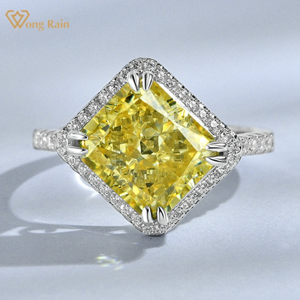 

Wong Rain Luxury 925 Sterling Silver Crushed Ice Cut 8 CT Citrine Pink Sapphire Gemstone Wedding Engagement Fine Jewelry Rings