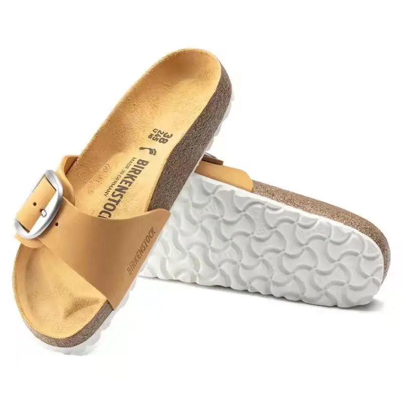 

2022 New Printed Cork Sandals Women's Brand Buckle Mélange Glitter Slippers Women's Beach Sandals Plus Size 35-43 Fashion Shoes