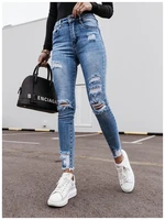 autumn fashion women mid waist skinny jeans y2k high street vintages denim trousers young loose womens classic blue long pants