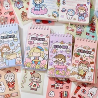 4 packs total 200pcs kawaii paper stickers book sweet melody series lovely cartoon girl stationery 67127mm diy decoration gift