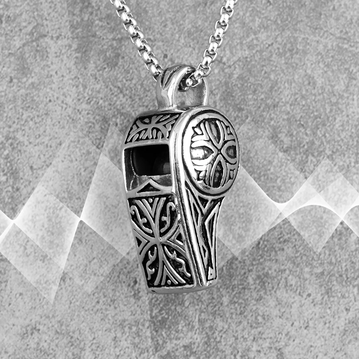 Ожерелье Whistle Vintage Long для мужчин с подвесками на цепочке в стиле панк для парня, мужской ювелирный из нержавеющей стали, креативный подарок оптом.