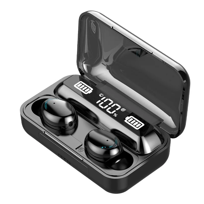 

Display Bluetooth Headset 9D Bass Stereo Sports Earths Digital Display Bluetooth Transmission Finger Touch Portable Audio