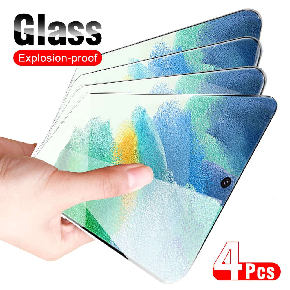 

4 шт. закаленное стекло для Samsung Galaxy S21 FE 5G, защитная пленка для экрана с полным покрытием, пленка для объектива для Samsung S22 Plus S22 + искусственное HD Стекло