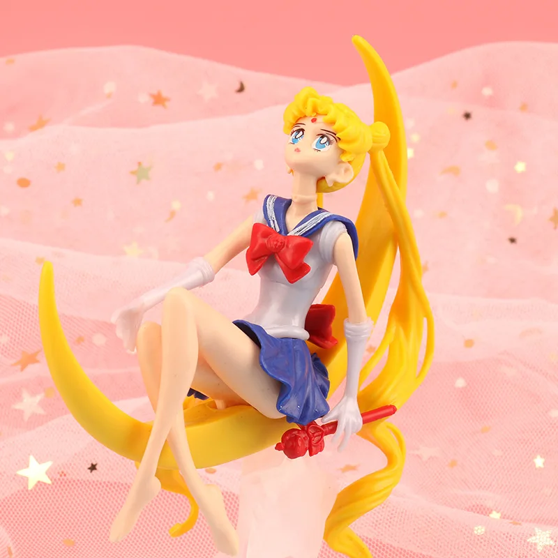 

Anime Sailor Moon Tsukino Usagi PVC Figure Statue Collectible Model Toy Doll Christmas Ornament Birthday Gift Action Figurine