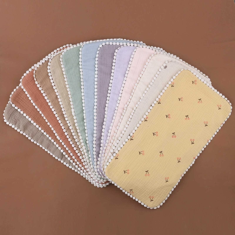 

L38E Baby Saliva Towel Soft Absorbent Muslin Cotton Baby Burp Cloth Nursing Towel