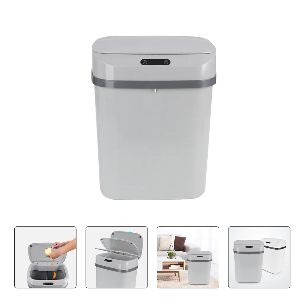 

1Pc Garbage Bin Automatic Convenient Induction Dustbin Trash Can for Living Room