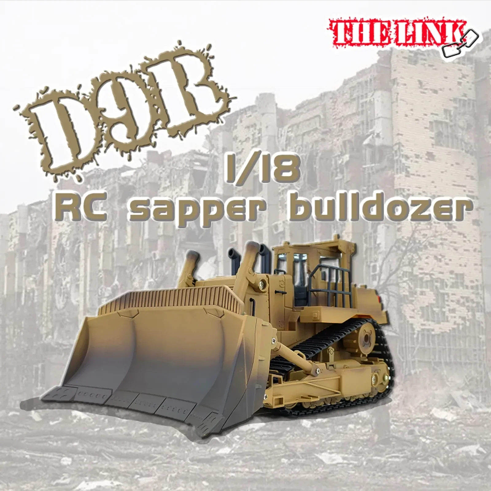 Бульдозер Rc Sapper The Link D9R 2 4G Электрический Радиоуправляемый автомобиль 1:18