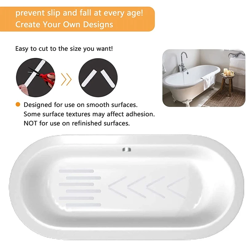 Акция! 36 шт. прозрачные Нескользящие наклейки-полоски для ванной |