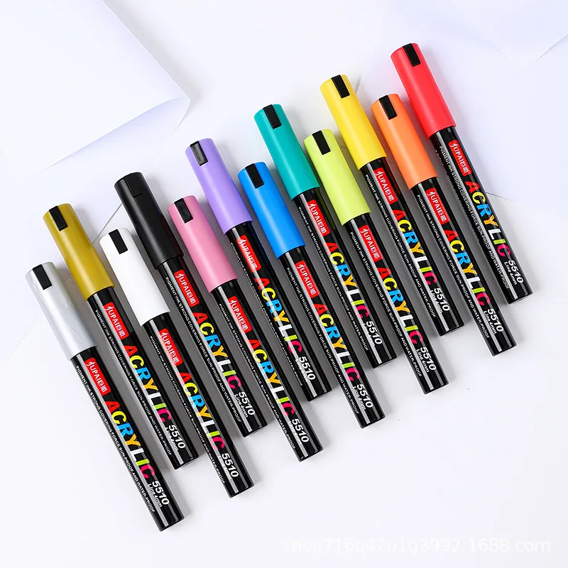 

Аутентичная акриловая маркерная ручка, доступно 36 цветов, европейский стандарт, цветная ручка для рисования, не выцветает, оптовая продажа