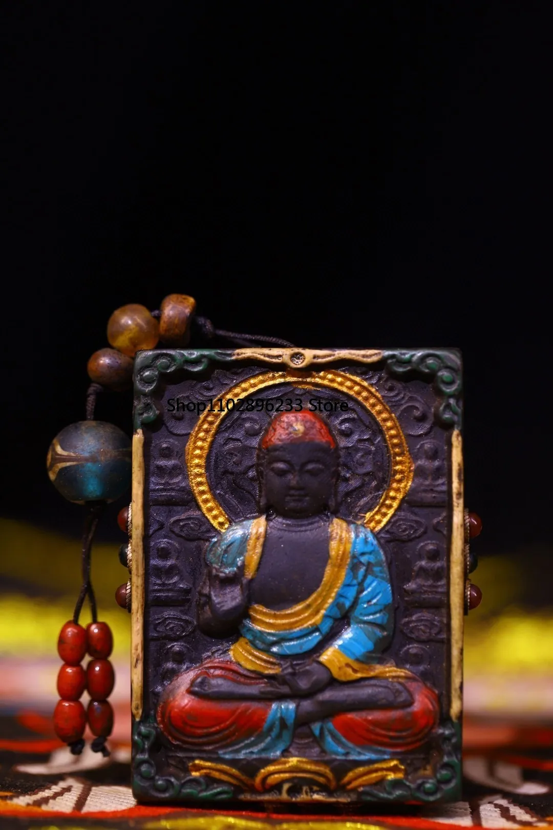 Натуральный метеоритный амулет филигранная инкрустация драгоценными камнями