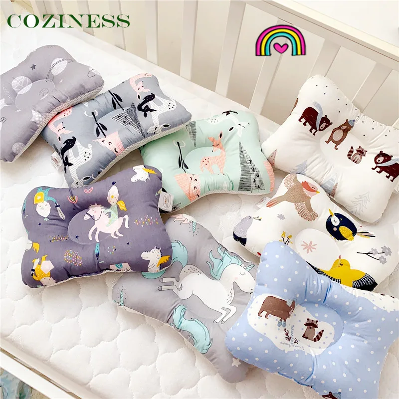 

Детская подушка, стереотипичная Подушка для новорожденных 0-1 лет, дышащая подушка для сна на боку, многоцветное стильное постельное белье, о...