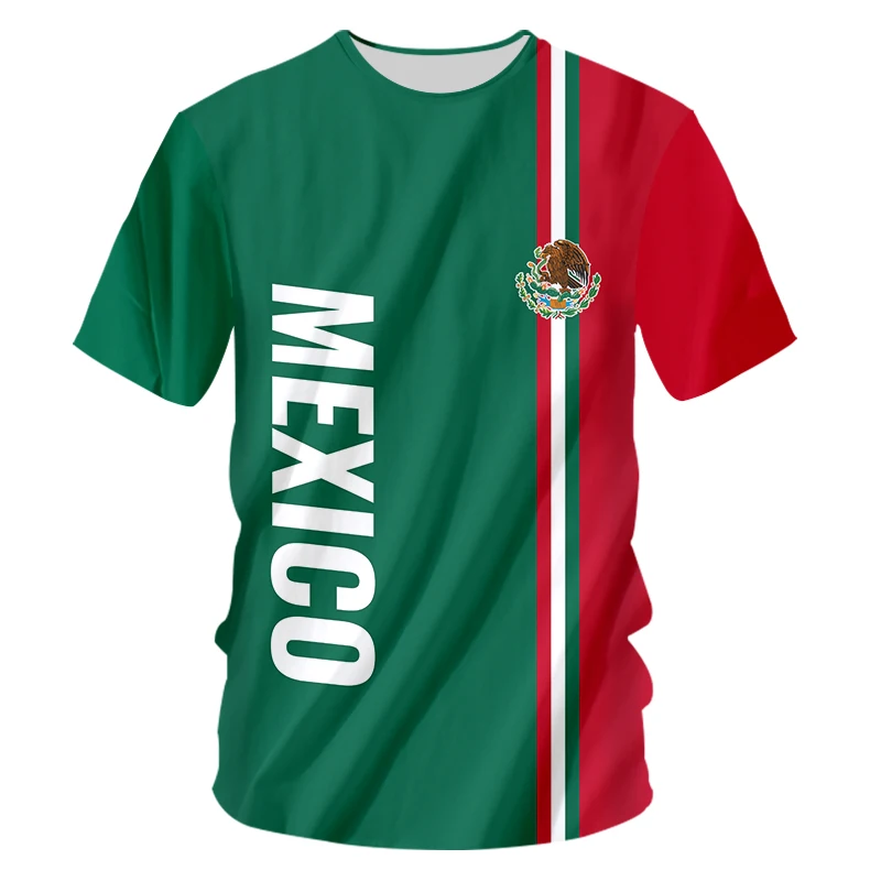

National Emblem Mexico Flag 3D Printed Summer T Shirt For Men Mexico Short-Sleeve Tee Men/Women Casual Streetwear Drop Shipping