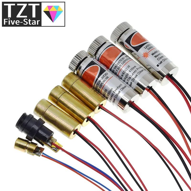 650 нм 5 мВт красная точка/линия/крест лазерный модуль стеклянная линза