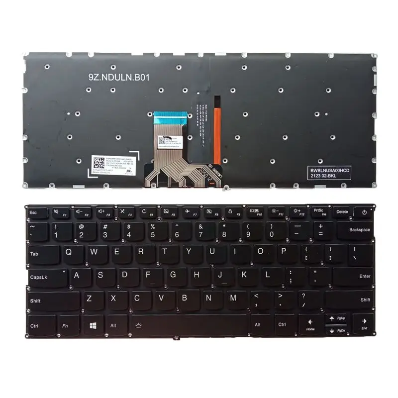 

Черная Клавиатура США с подсветкой, черная для lenovo ideapad 720S-14 7000-13 детской модели 720S-14IKB Φ 700-13 V6 720S-13ARR 320S-13IKB