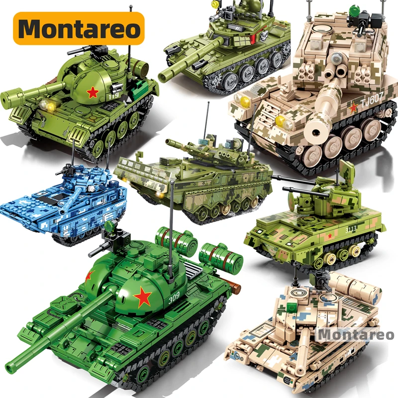 

Sebon MOC China Military Type 99A 59 Main Battle Tank Vehicle Model Action Figures Building Blocks Toys For Boys Birthday Gift