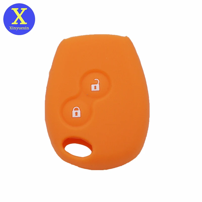 

Xinyuexin 2 Buttons Silicone Car Key Shell Cover Case for Renault Kangoo Clio 3 DACIA Scenic Megane Sandero Captur Twingo Modus
