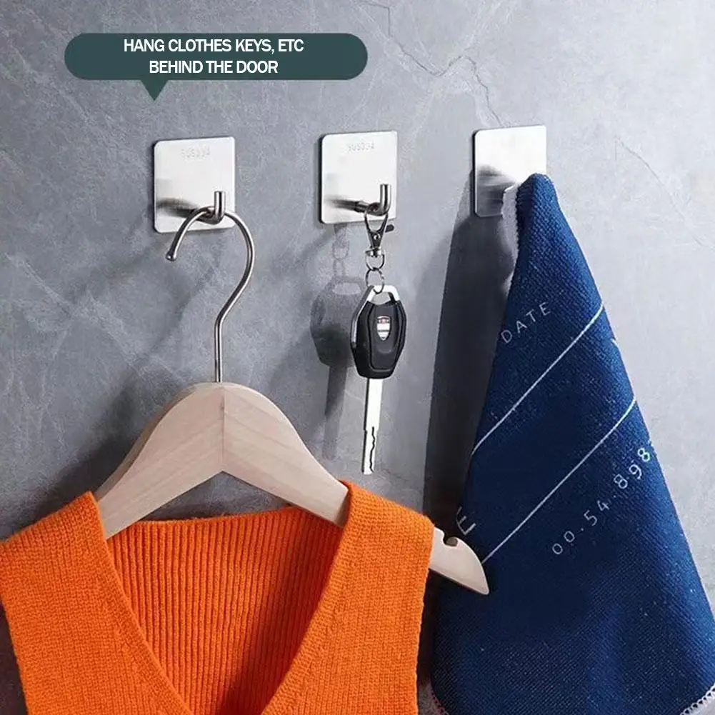 Крючки самоклеящиеся из нержавеющей стали 304 4 шт.