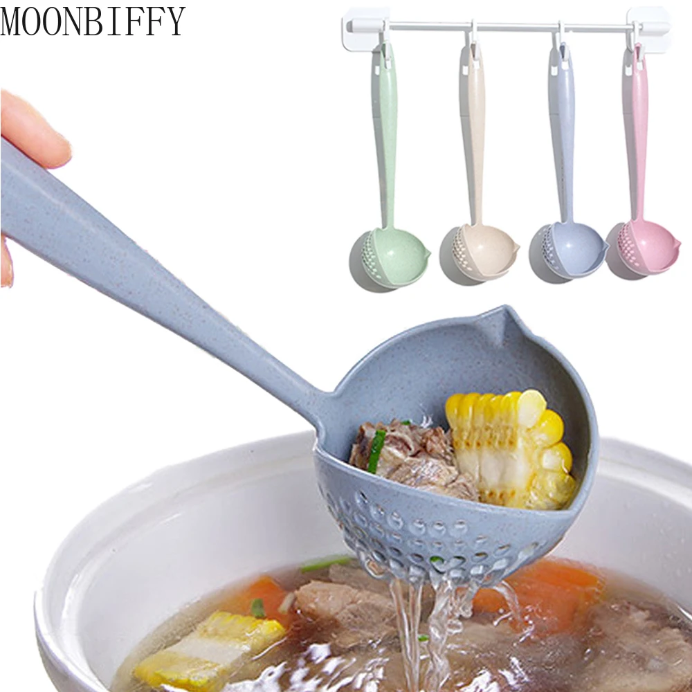 

Soup Spoon Ladle Silicone Pot Spoons With Long Handle Spoon Cooking Colander Utensils Scoop Tableware Spoon Kitchen Accessories