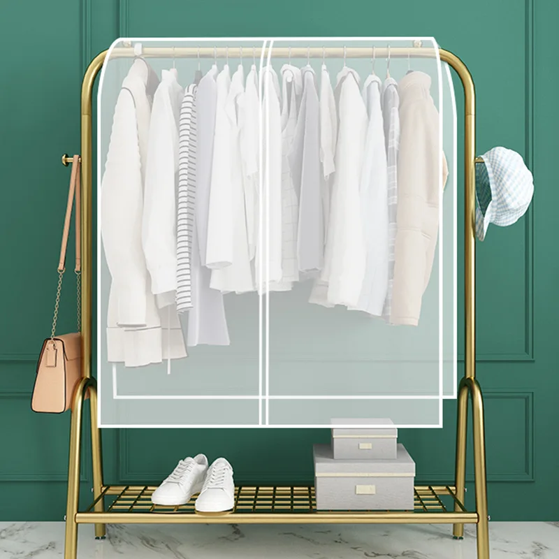 

Waterproof Dustproof Thickened Clothing Covers Peva Clothes Dust Storage Bag Clear Protector Opening Hanging Garment Rack Items