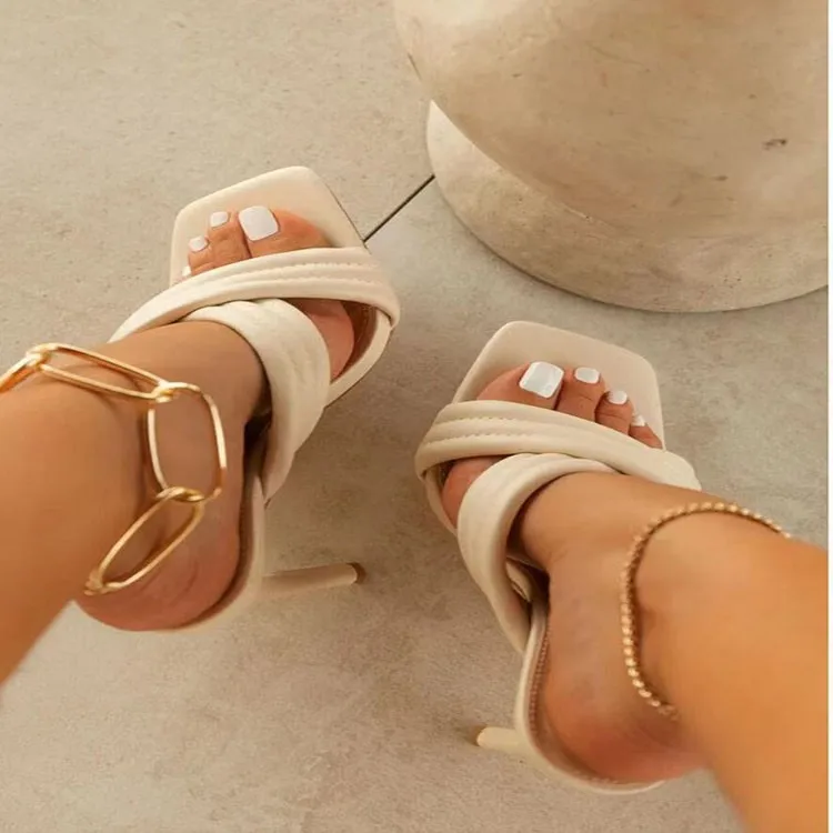 

Sexy Open Toe Solid Color Outdoor Slippers Summer Women Pumps Shoes Women High Heel Sandals
