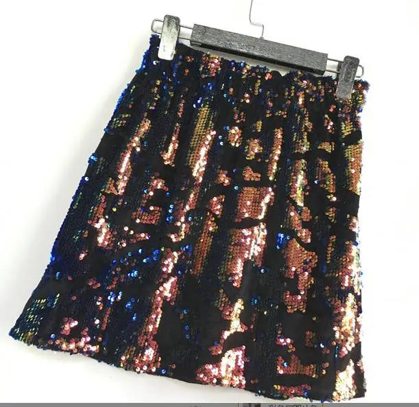 Милая фиолетовая юбка с блестками женские фиолетовые синие велюровые юбки