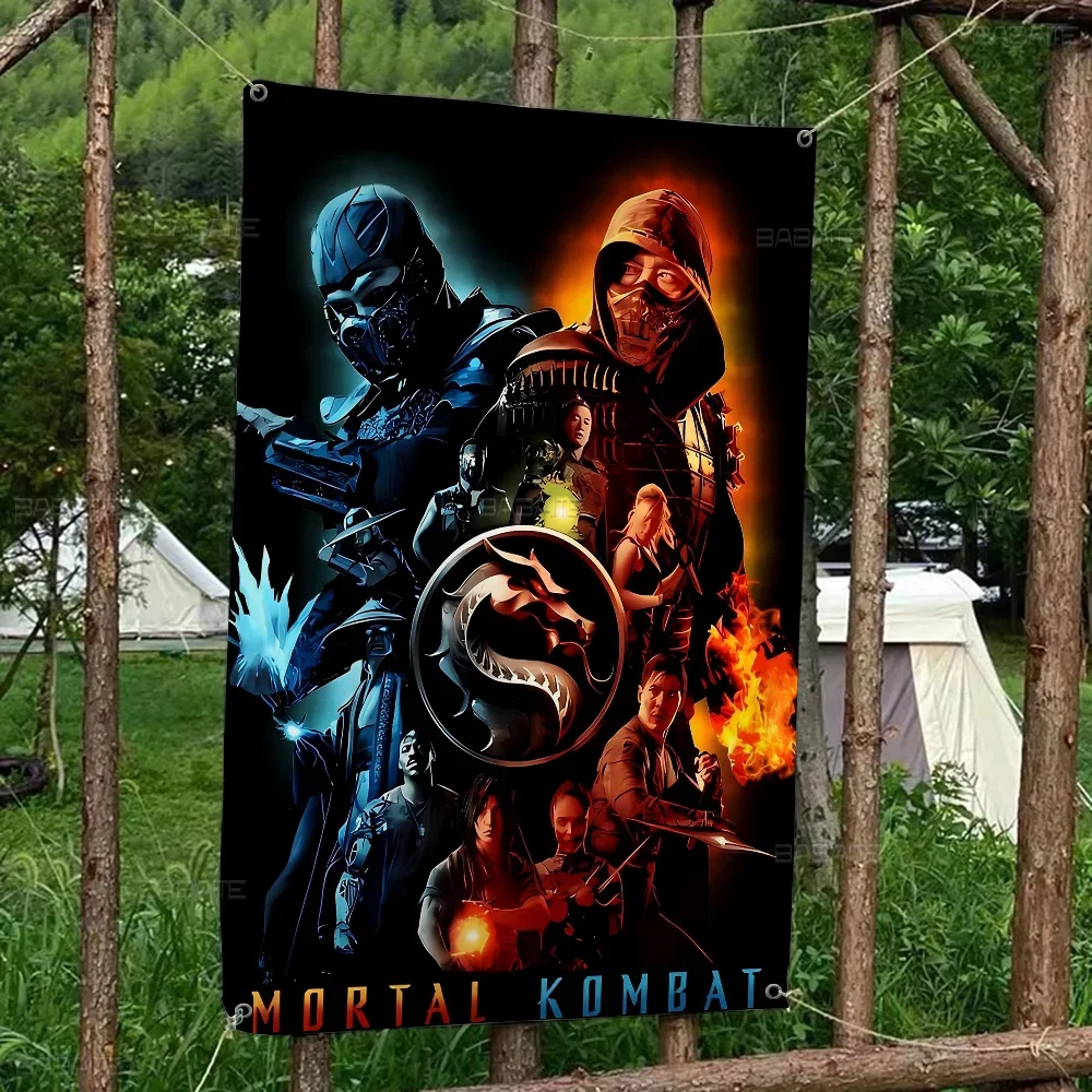 Фото Mortal Kombat белая бумага DIY флаг для семейной группы фото гостиная домашний декор в общежитии настенный художественный декор баннер №5