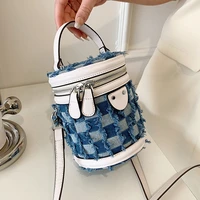 veryme luxury designer ladies denim small bucket pack 2022 new female fashion purse handbag crossbody bags for women bolso mujer
