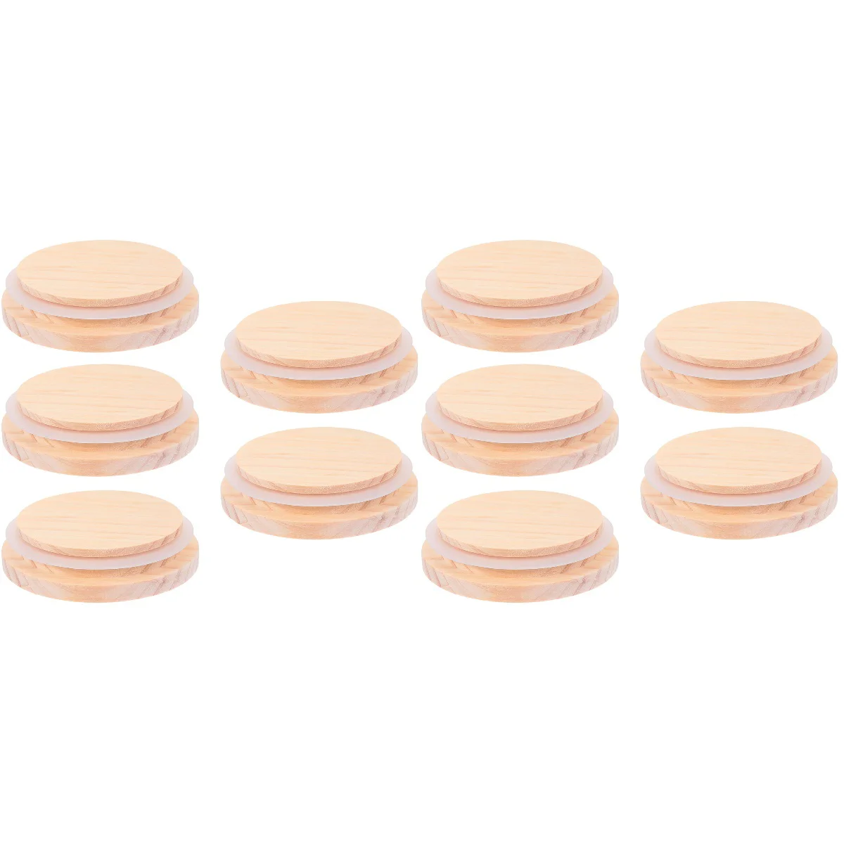 

Cup Lid Cover Wooden Mug Jar Wood Lids Set Sealedglass Coffee Drinkreplacement Tumblersilicone Cups Mason Seal Can Cans Covers