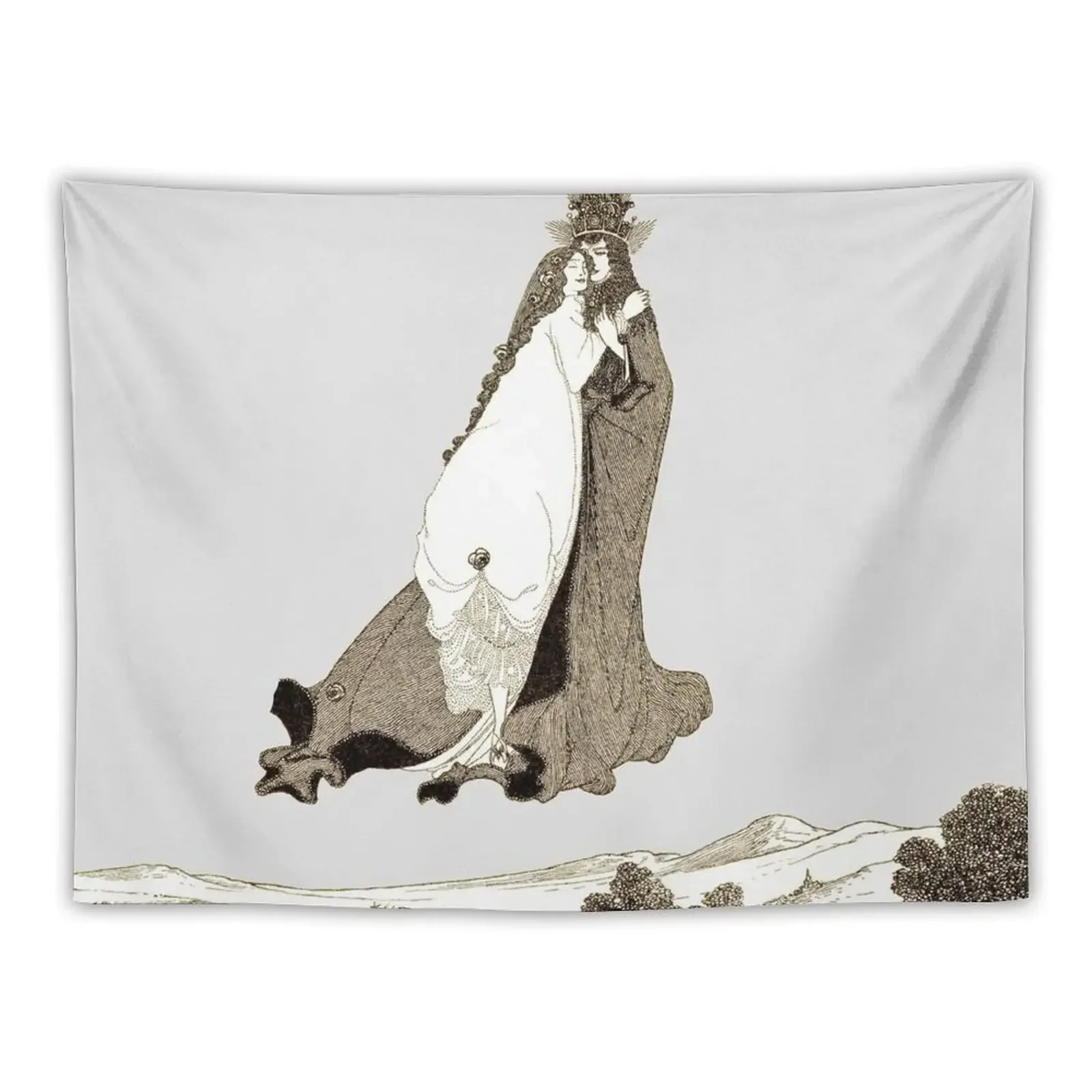 HD. Вознесение Святого розы Лимы Из Le Savoy от Aubrey Beardsley (1893) гобелен Декор для ванной