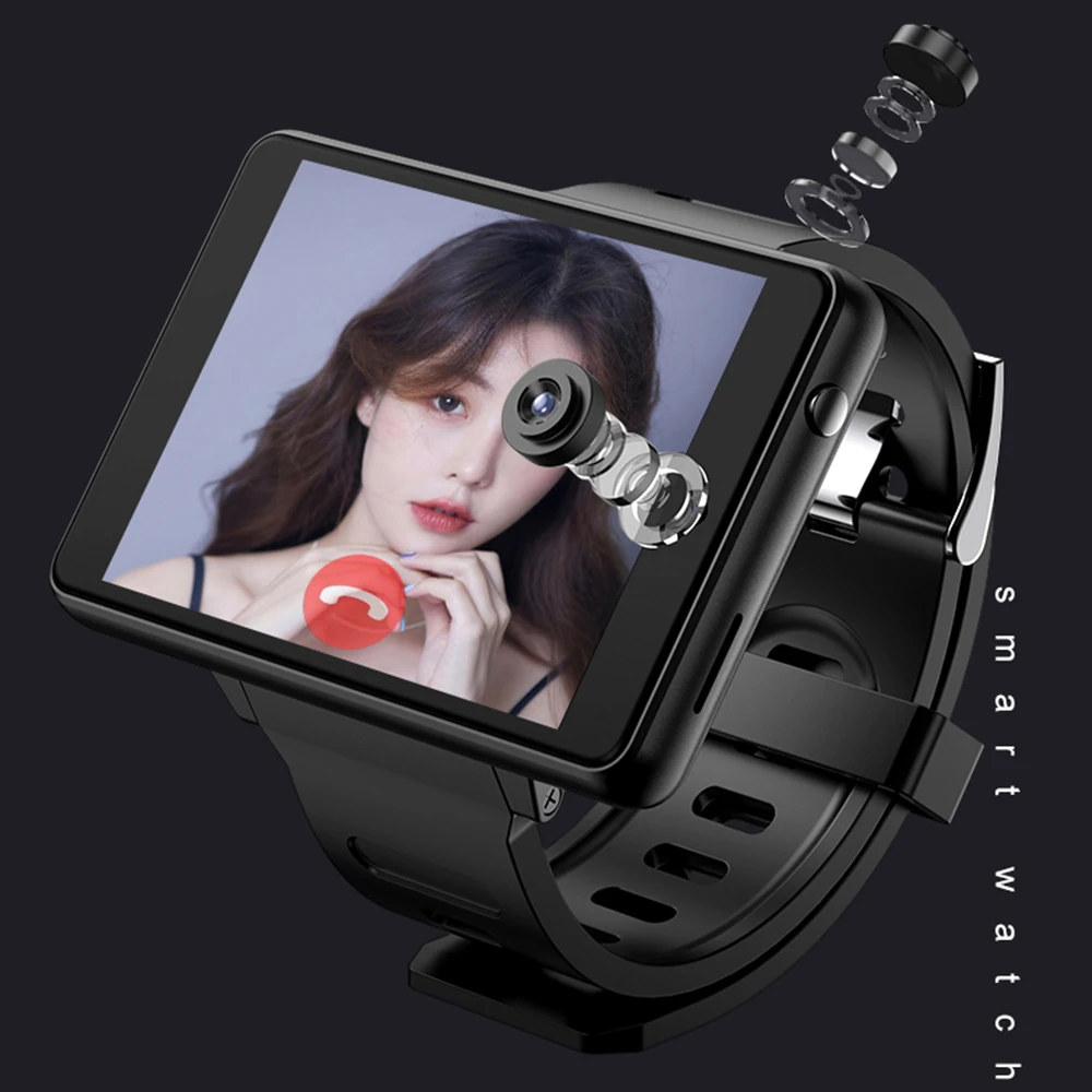 

480*640 HD Resolution Smartwatch 4G GPS WIFI Android Smart Watch 4GB 128G 2800MAh Big Battery Dual Cameras Phone Call PK DM101