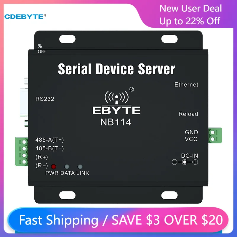 Модем UART RS485/RS232/RS422 в Ehernet порты TCP DNS MQTT шлюз UDP ModBus сервер фиксированного