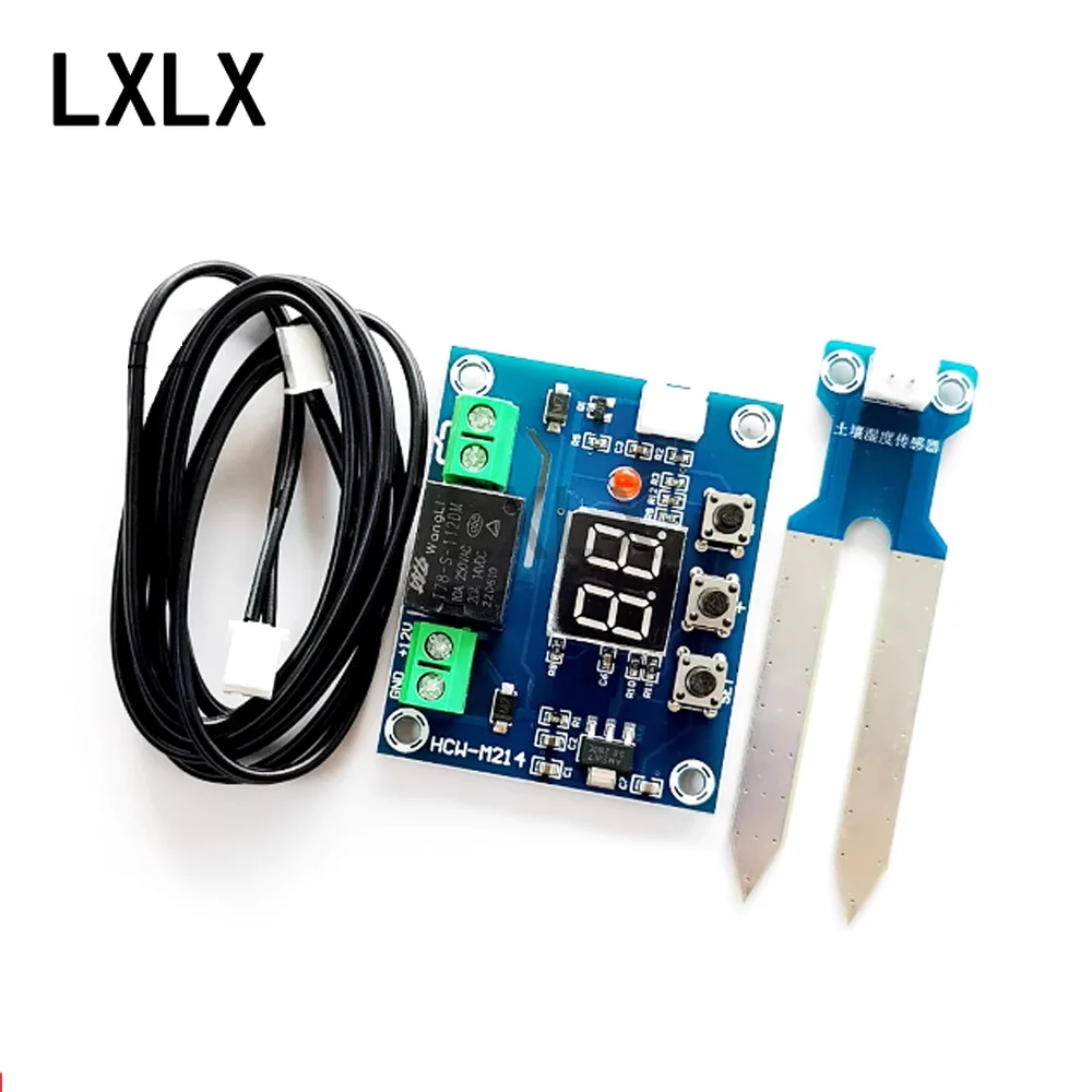 

XH-M214 Soil Moisture Controller Module Digital Display Accurate Flower Pot Plant Digital Display Automatic Watering Sprinkling