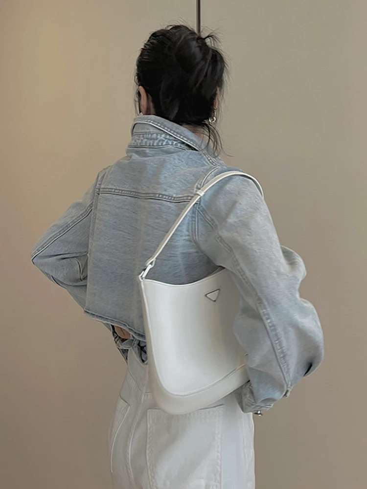 Женская джинсовая куртка twotwin2 на шнуровке повседневная короткая с отворотом и