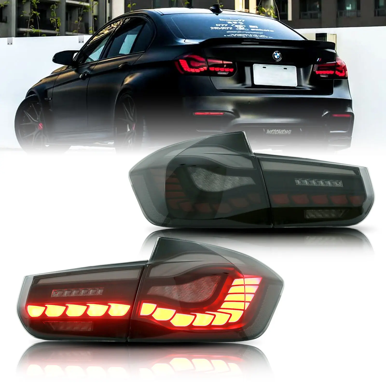

Светодиодные задние фонари в сборе для BMW 3 серии F30 328i 320i 335i M3 2013-2018 Последовательные указатели поворота Задние лампы с динамическим запуском