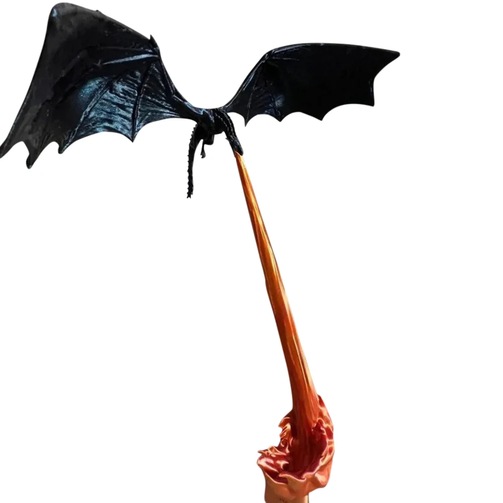 3D печатный огнедышащий дракон Wyvern книга уголок готический пламя украшение