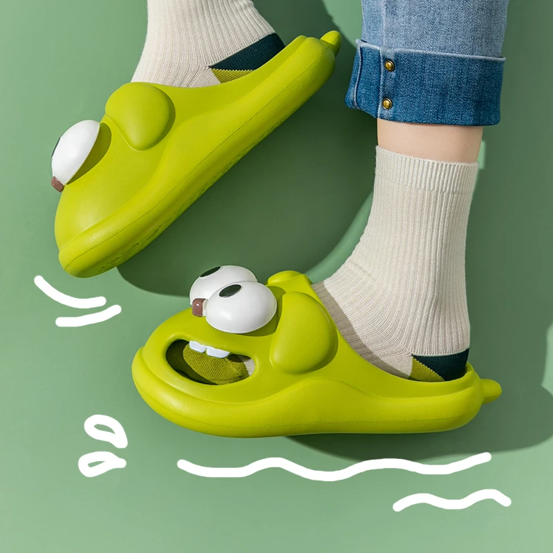 Fun Cartoon Slides Women's Summer Slippers Indoor EVA Soft Slippers Lovely Clogs Slides Female Bedroom Shoes Casual Beach Shoes