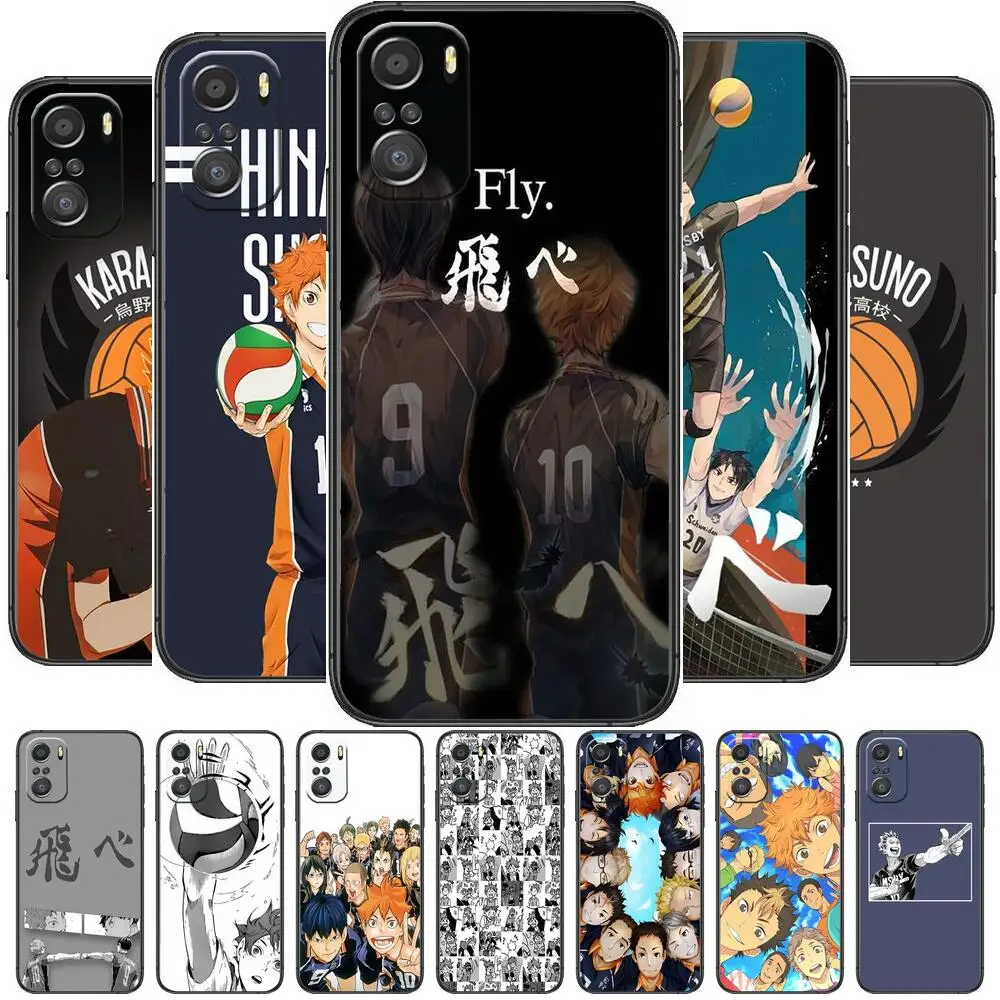

Anime haikyuu Fly Phone Case For xiaomi redmi 11 Lite pro Ultra 10 9 8 MIX 4 FOLD 10T Black Cover Silicone Back Prett