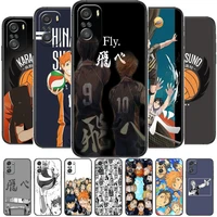 anime haikyuu fly phone case for xiaomi redmi 11 lite pro ultra 10 9 8 mix 4 fold 10t black cover silicone back prett