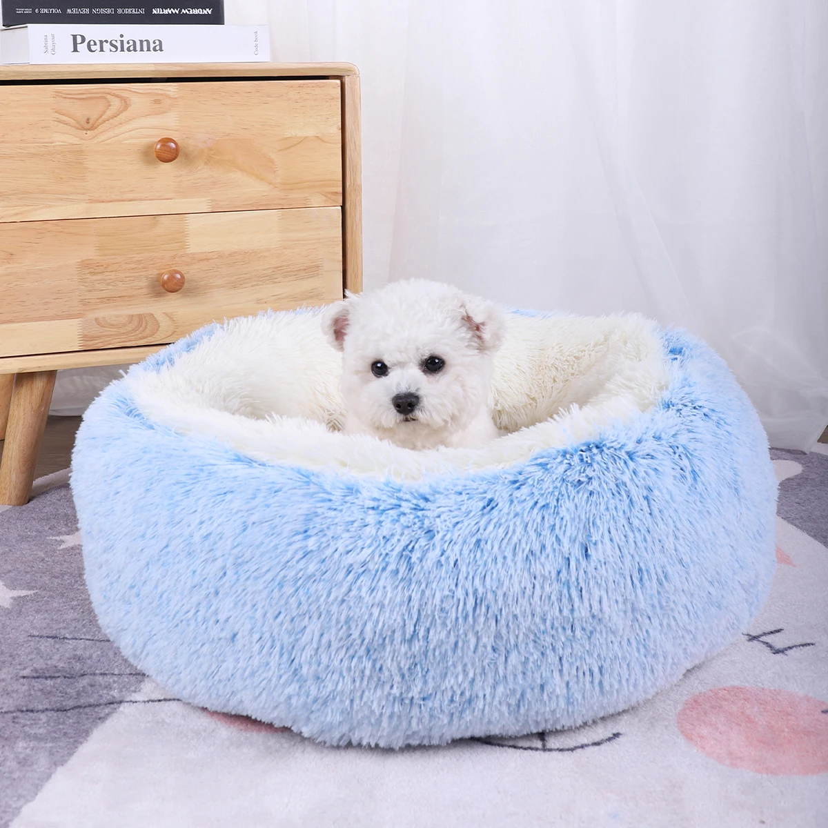 

Fluffy Dog Bed Large Dogs Puppy Bedding Kennel Pets Medium Small Pet Supplies Breeds Beds Big Cushion Sofa Cats Mat Accessories