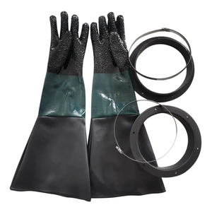 Sandblasting Gloves Sand Blaster Parts Blasting Gloves With O Rings For Sandblast Cabinet Sandblasting Gloves 23.6 Inch